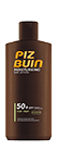 Moisturising sun lotion in a brown bottle