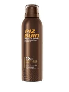 brown aerosol can of tan intensifier piz buin
