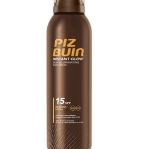 brown aerosol can of tan intensifier piz buin