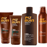 A grouping of sun protection products from Piz Buin